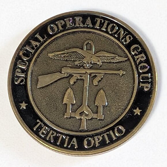 SPECIAL OPERATIONS GROUP TERTIA OPTIO UNITED STATES OF AMERICA TOKEN MEDALLION - Picture 1 of 16